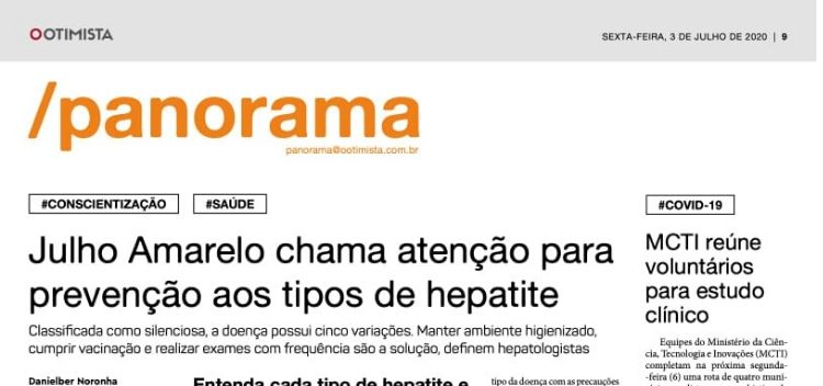 SBH na mídia: Julho Amarelo chama atenção para prevenção dos tipos de hepatite