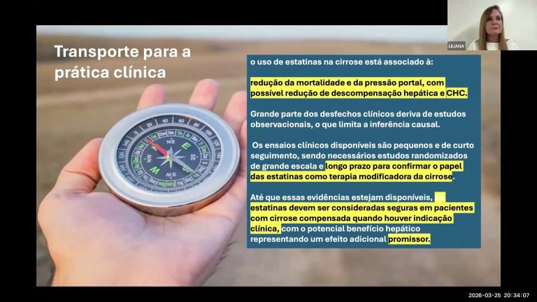 Apresentação e discussão do artigo sobre uso de estatina nos pacientes com cirrose; assista